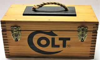 Colt Wood Box,  Vintage,  Rare,  Colt Tool Box,  Rampant Colt,  1911,