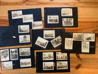 1919 71 Photos Album WWI World War I Soldiers in France Motorcycles Cannons 2