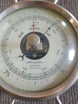 Vintage AirGuide 7 Jewel 8 Day Ship Clock And Barometer 3