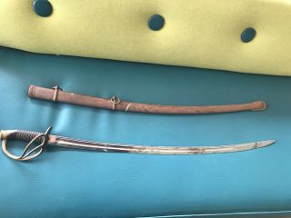 Civil War Union Calvary Sword Saber And Scabbard Totally Straight