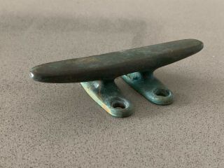 Vintage Solid Bronze Boat Cleat 5 1/2 ".  Sailboat Hardware