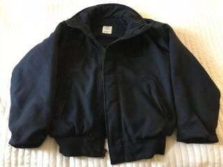 Mens Large Shipboard Jacket Cold Weather Usn Navy Flame Resistant Military