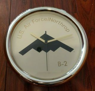 Vintage Usaf U.  S.  Air Force Norhtrop Aircraft B - 2 Stealth Bomber Wall Clock