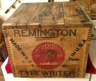 Remington Typewriter Wooden Crate Advertising Rare Box American Railway