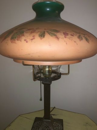 Antique Handel Hand Painted Lamp Shade early 1900s Rustic Design 3