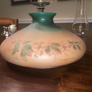 Antique Handel Hand Painted Lamp Shade early 1900s Rustic Design 5