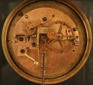 FRENCH 19th CENTURY MYSTERY CLOCK.  FOUR GLASS REGULATOR CLOCK.  STRIKES,  RUNNING 10