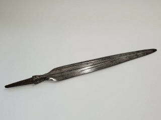 Antique 19th century philippine moro budiak spear long kris barong 2