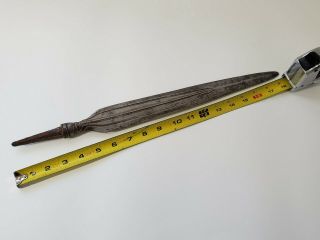 Antique 19th century philippine moro budiak spear long kris barong 7