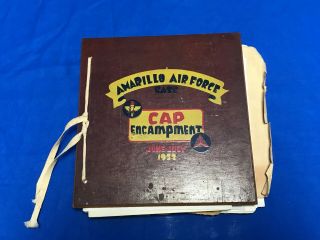 Us Civil Air Patrol Amarillo Air Force Base Cap Encampment Scrap Book 1952 Photo