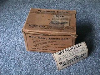 Witch - Hazel Labels Partial Boxful West Dodge Pharmacy 40th Dodge Sts.  Omaha,  Ne