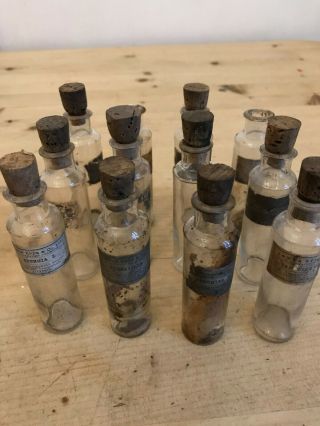 Vintage Victorian Apothecary Medical Bottles By James Epps Of London X12