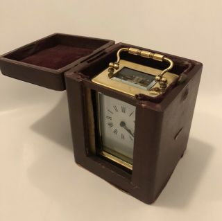 French Carriage Clock With Case 8 Days Movement
