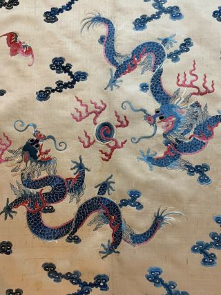 Antique Chinese Hand Embroidery Qing Dynasty Wall Hanging On Silk 29 