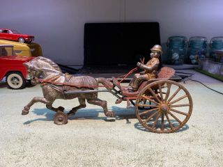 Wilkins Cast Iron Horse Drawn Carriage Buggy Doctor Cart
