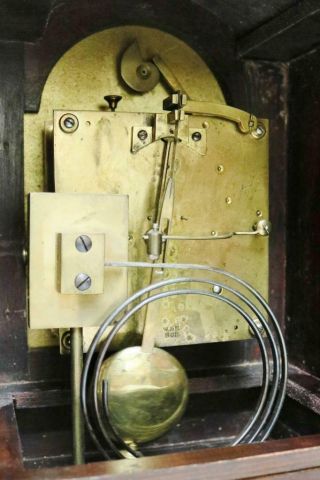 Antique German 8 Day Arched Top Mantel Clock W & H Gong Striking Bracket Clock 11