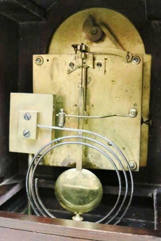 Antique German 8 Day Arched Top Mantel Clock W & H Gong Striking Bracket Clock 12