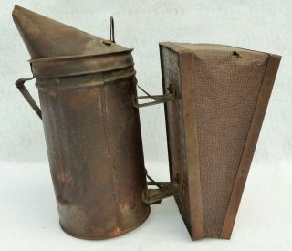 Antique/Vtg Dadant Solid Copper Beekeeper Bee Smoker Collectible Tool 5495 4