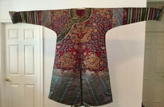 Embroidered Chinese Qing Dynasty Robe,