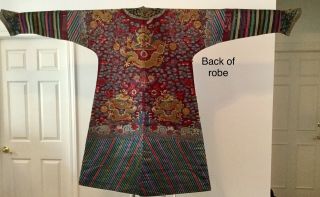 Embroidered Chinese Qing Dynasty Robe, 2