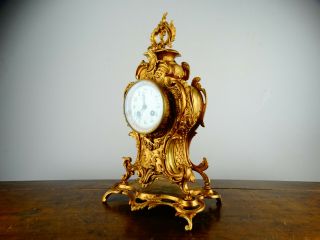 Antique French Rococo Louis XV Style Boulle Mantel Clock Georges Verger Freres 5