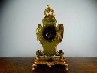 Antique French Rococo Louis XV Style Boulle Mantel Clock Georges Verger Freres 7