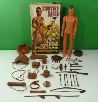 Marx Johnny West,  Fighting Eagle,  Fort Apache Fighters,  Boxed,  Complete