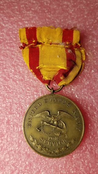 1898 US NAVY WEST INDIES CAMPAIGN MEDAL NUMBERED SPANISH AMERICAN WAR 2