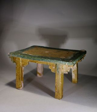 Antique Chinese Funerary Offerings Table & Two Chairs 2