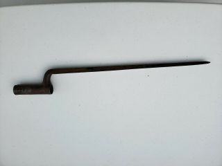 Vintage Antique Civil War Era Socket Triangular Bayonet 14.  5 " Blade Nc D