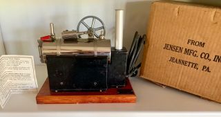 Antique Jensen Toy Electric Steam Engine,  Style 35,  With Box