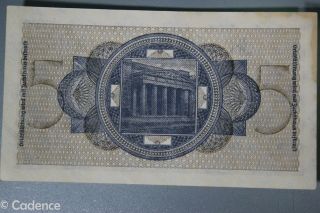 WW2 German 5 Marks Reichsmark Banknote Bill 3 Consecutive Serial Numbers UNC 3 6
