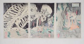 Skeleton spectre Japanese woodblock print Kuniyoshi 2