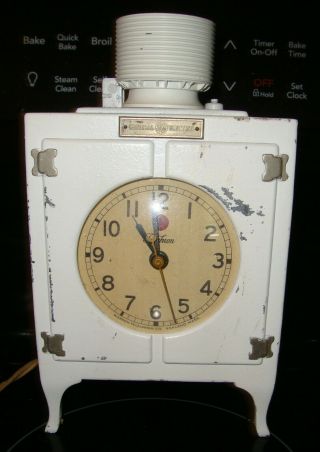 Vintage Hubley Cast Iron General Electric Ge Telechron Refrigerator Clock 1920s