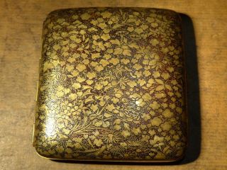 Fine Japanese Komai Style Damascene Cigarette Card Case Signed In Gold