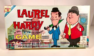 Vintage 1962 Transogram Laurel & Hardy Board Game Cartoon Tv Toy