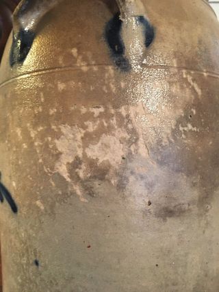 Cowden & Wilcox Harrisburg,  PA Salt Glazed 3 Gal Stoneware Crock Cobalt c 1870 7