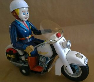 Yonezawa Tin Toy Motorcycle Harley Davidson Made In Japan
