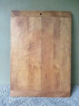 Vintage Cutting Board Primitive Country 20 " X14 " Maple Wood Dough Breadboard Ends