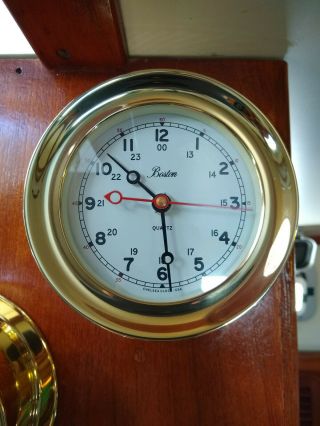 Chelsea Brass Ships Clock - Quartz - Professionally Serviced -