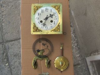 Rare Antique German Regulator Wall Clock Junghans Movement /a11/ Full Set -