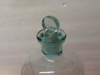 Antique J.  T.  Baker Chemical Co.  aqua Apothecary Bottle /Jar 5