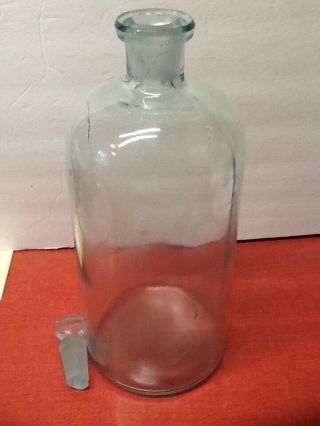 Antique J.  T.  Baker Chemical Co.  aqua Apothecary Bottle /Jar 6