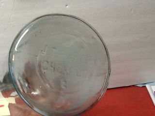 Antique J.  T.  Baker Chemical Co.  aqua Apothecary Bottle /Jar 7
