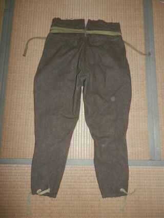 WW2 Japanese Army 98 system battle pants.  1943.  Very Good 2 - 2 10