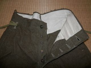 WW2 Japanese Army 98 system battle pants.  1943.  Very Good 2 - 2 8