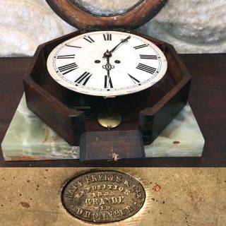 1855 Vintage Antique Japy Freres France Striking Wall Clock W Pendulum,