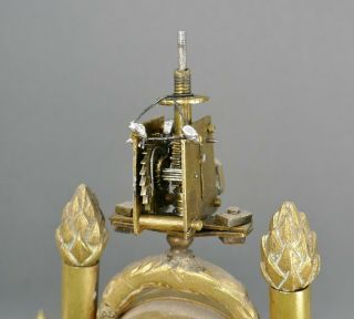 Fine Antique Austrian Bronze Service Bell Desk Set W/ Clock Inkwell Match Holder 10