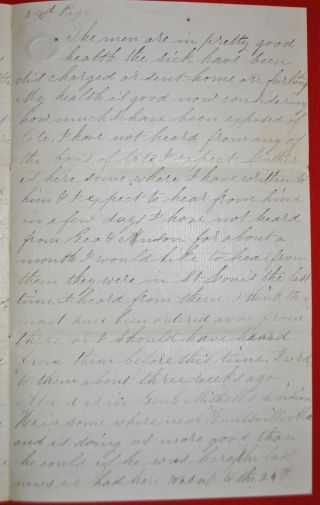 1862 Letter from CW Soldier to Parents - 