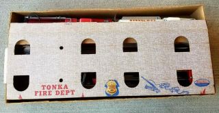 Rare 1950 ' s Tonka 3 Fire Truck Play Set.  BOX. 12